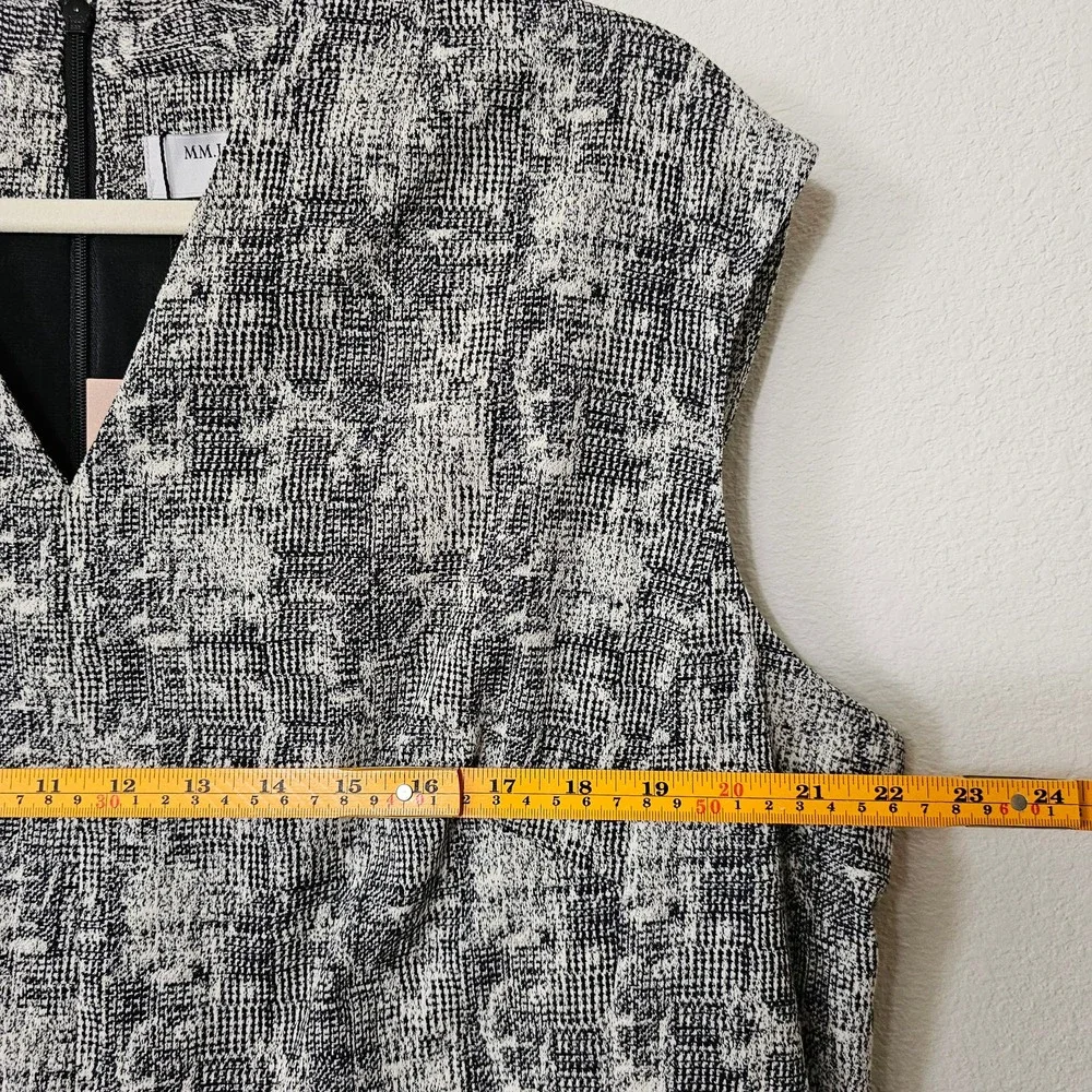 M.M. LAFLEUR NWT Aditi Crackle Sleeveless Black & Cream Dress Sz +3 (US 3X) - Picture 13 of 15